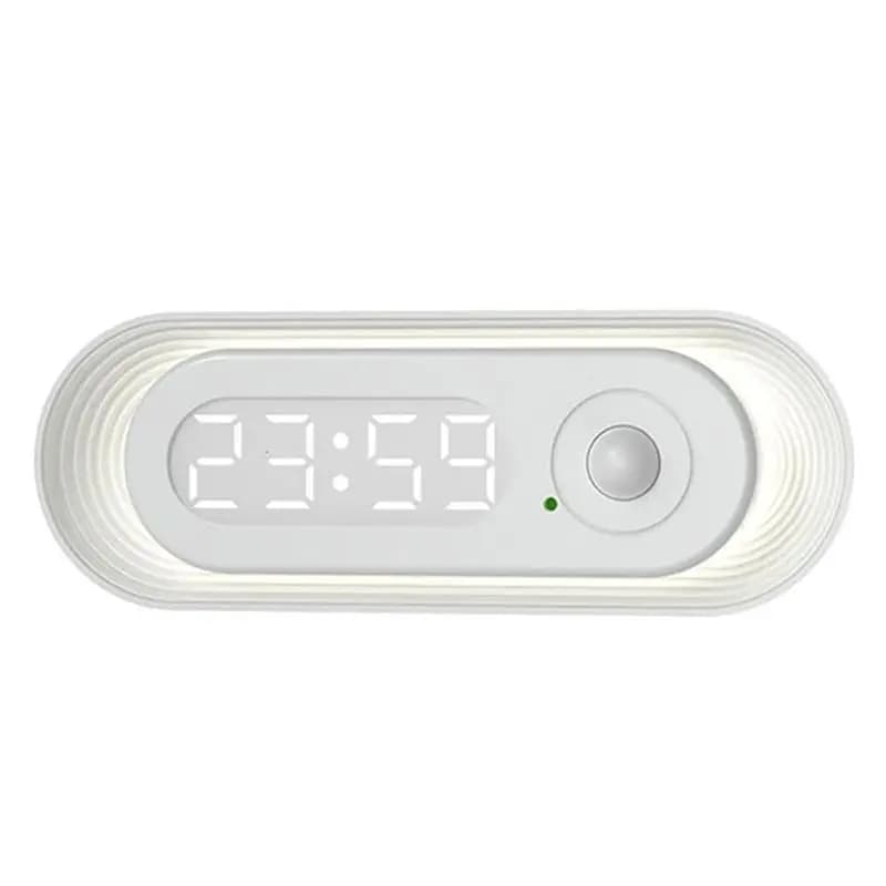 Wall Clock with ABGH Movement Sensor, Night Light for Bath and Studio, Intelligent Clock with LED Movement Sensor Light