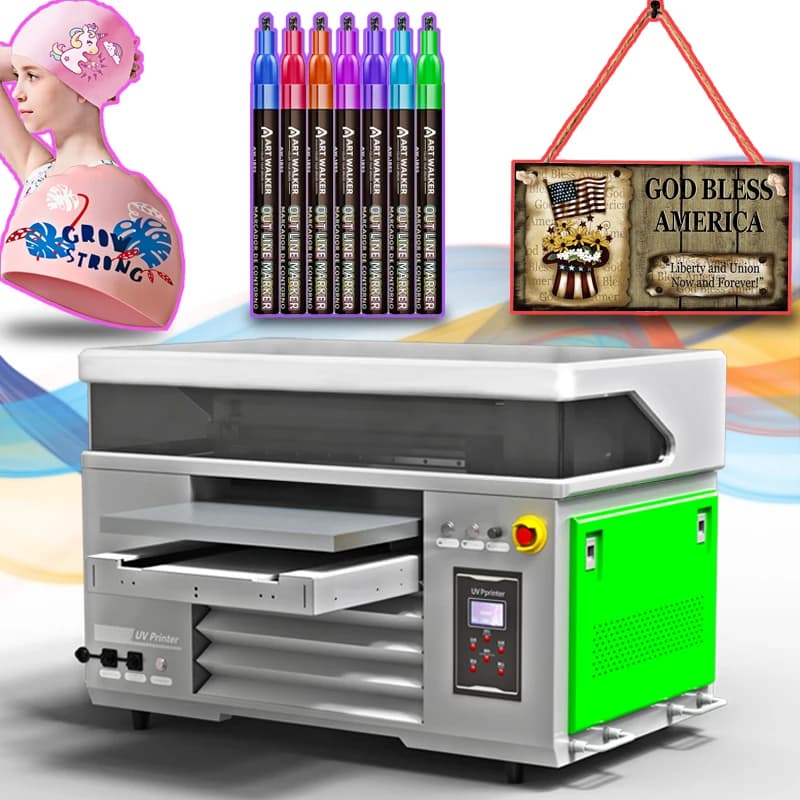 The latest printer 4060 UV DTF Desktop A2 Printer UV Printer Printer Swimwear Branded Pen Wood AB Necklace UV Inkjet Printer