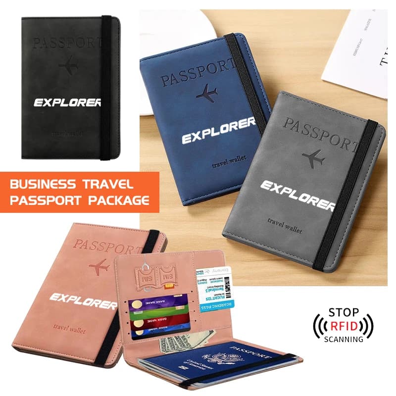 For Ford RFID Blocking Card Case Passport Holder Cover Wallet Travel Bag Escort KA Flex Everest KA Expedition Falcon Fusion