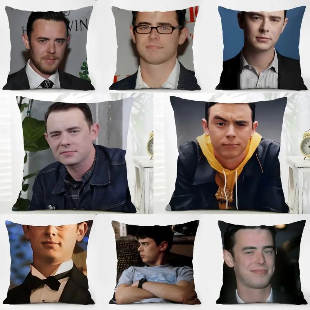 Fodera per cuscino C-Colin Hanks, tessuto morbido e delicato sulla pelle e cerniera nascosta