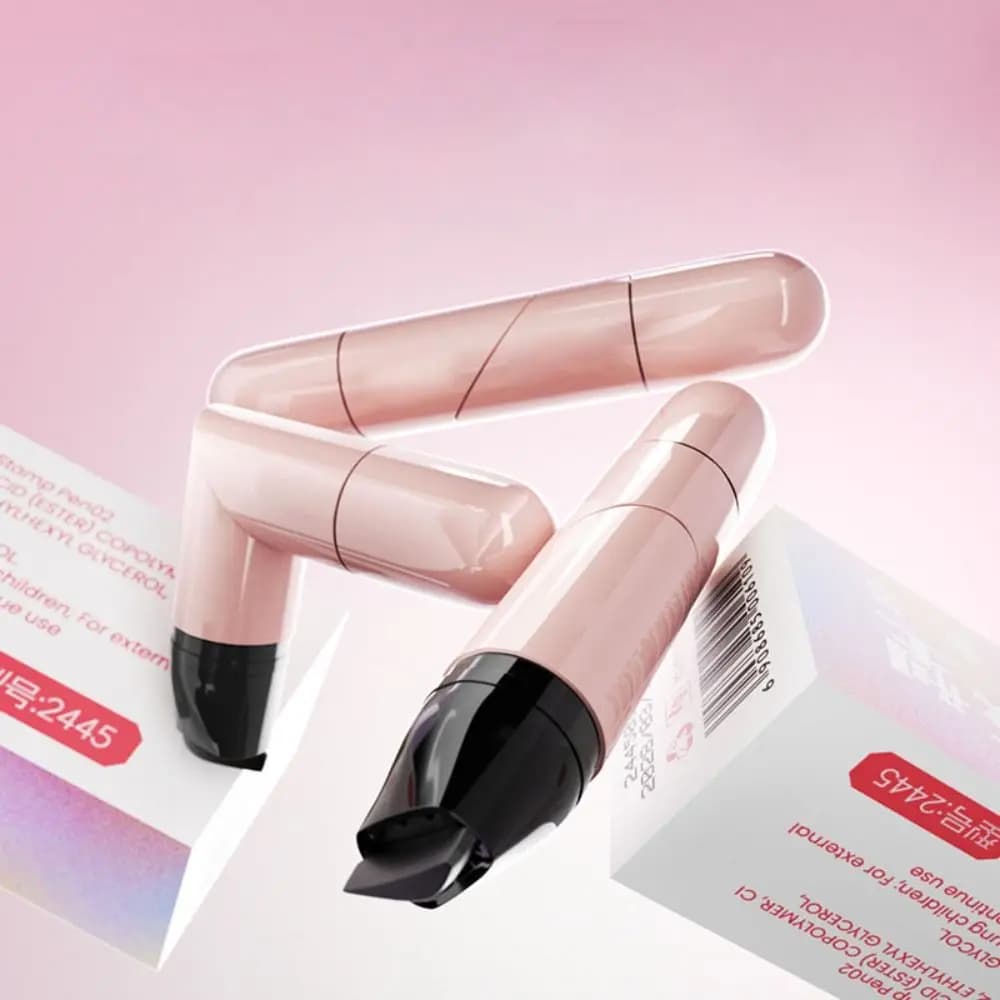 New Waterproof Eyeliner Stamp Quick Dry Long Lasting Eye Liner Stamp Portable Rotatable Eyeliner Stamp Pen