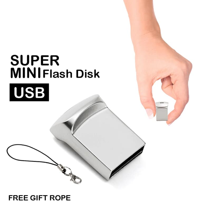 Mini chiavette USB in metallo Memory Stick da 128 GB Chiavetta USB ad alta velocità da 64 GB Portachiavi gratuito da 32 GB Disco U da 16 GB 8 GB 4 GB