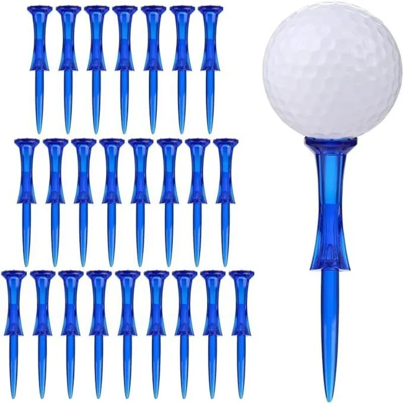 20 pezzi nuove magliette da golf a bassa resistenza cuscino in plastica mazze da golf da 80 mm Tee strumenti di allenamento per golf durevoli a doppio strato sport all'aria aperta