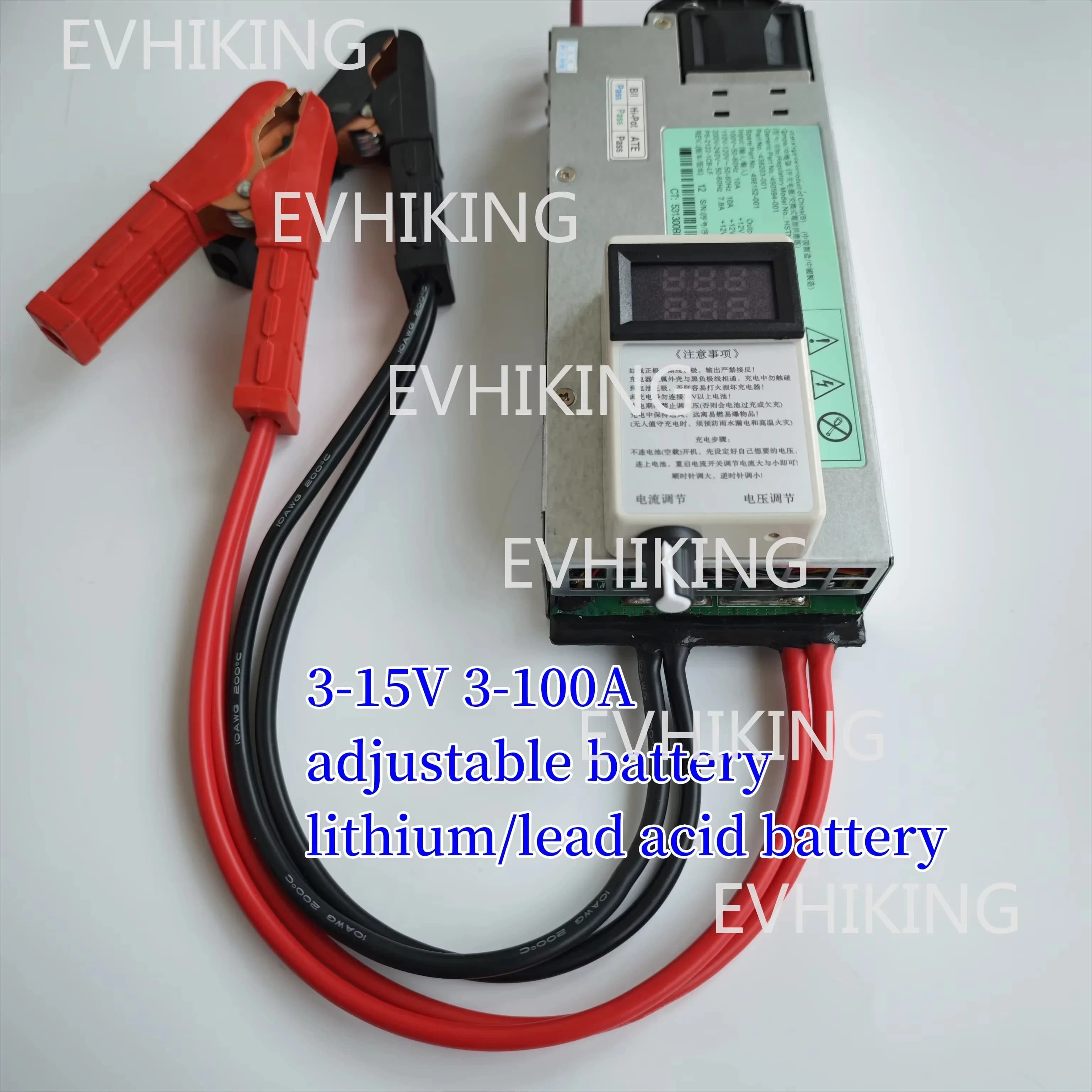 DC3-15V 3-50A 100A Caricatore regolabile caricatore al litio ferro fosfato 100A caricabatteria per auto tensione di corrente regolabile