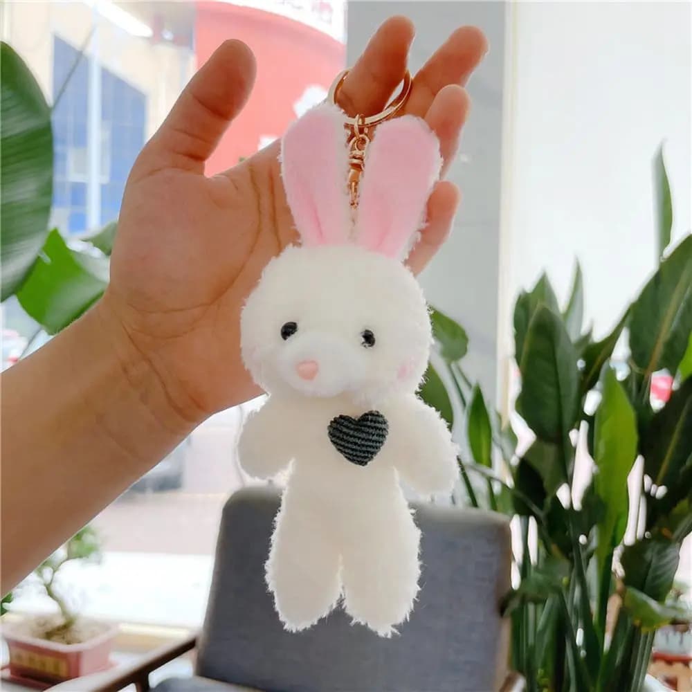 Ciondolo per borsa, Accessori per borse, Portachiavi con animali di peluche, Portachiavi con coniglio, Portachiavi con orso, Ciondolo per zaino, Portachiavi con cane