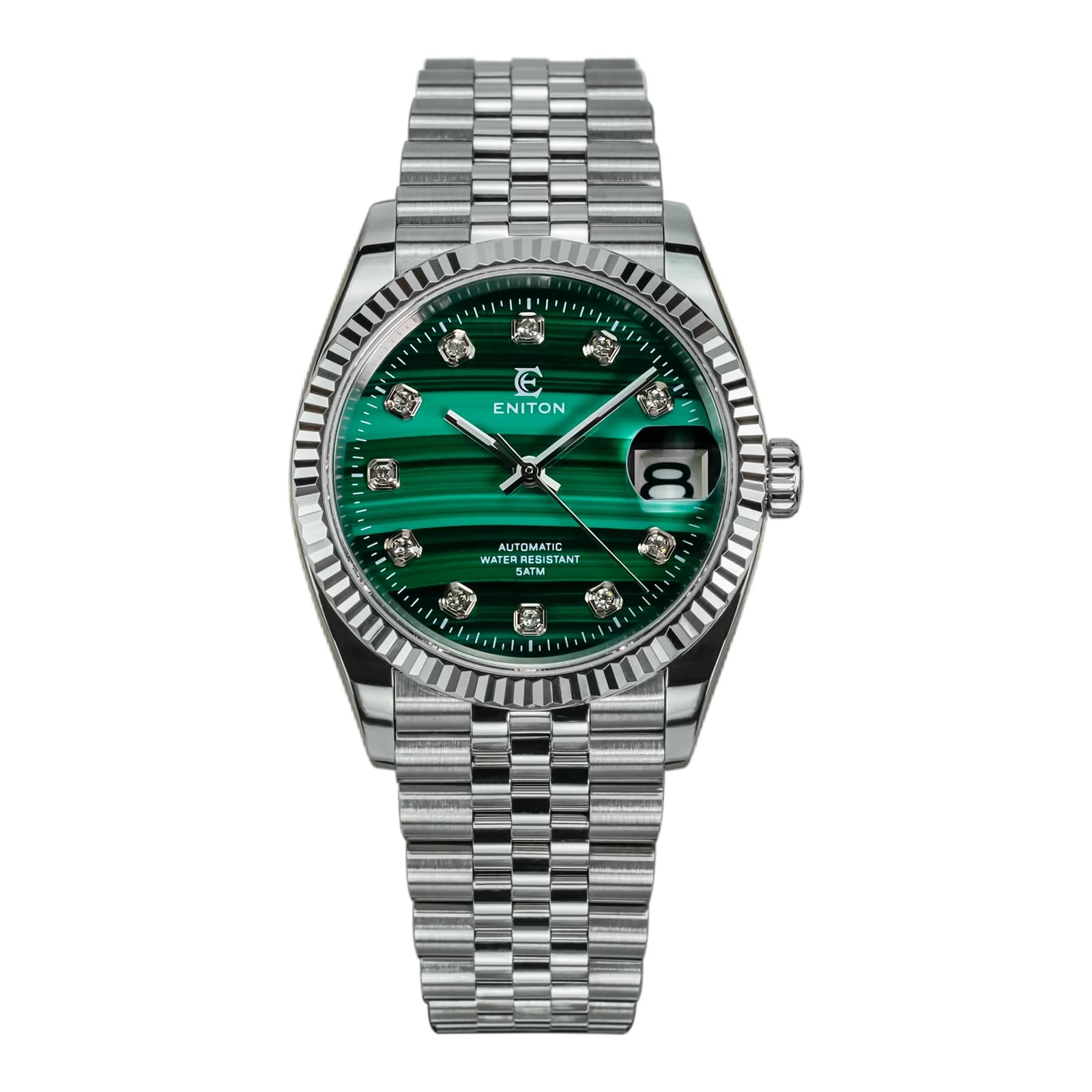 ENITON Mechanical Watch with Stone Dial 36mm, Stainless Steel 316L, Movement NH35, Automatic, 5ATM, Unique Business Men's Watch
