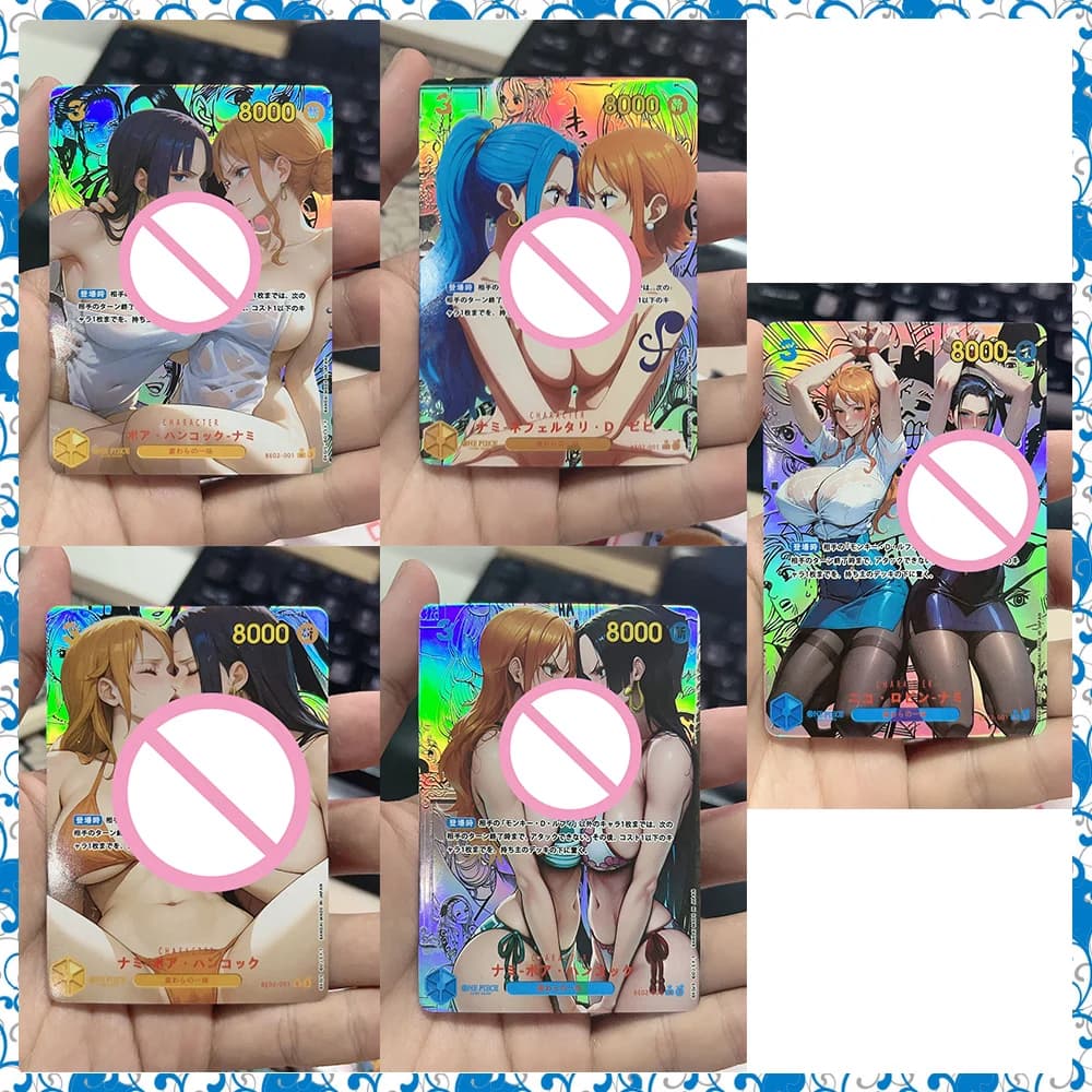 Carte da collezione fai da te ACG One Piece Anime Nami Rebecca Perona Ulti Sexy Premium Giochi flash Giocattoli Regali di compleanno per le vacanze