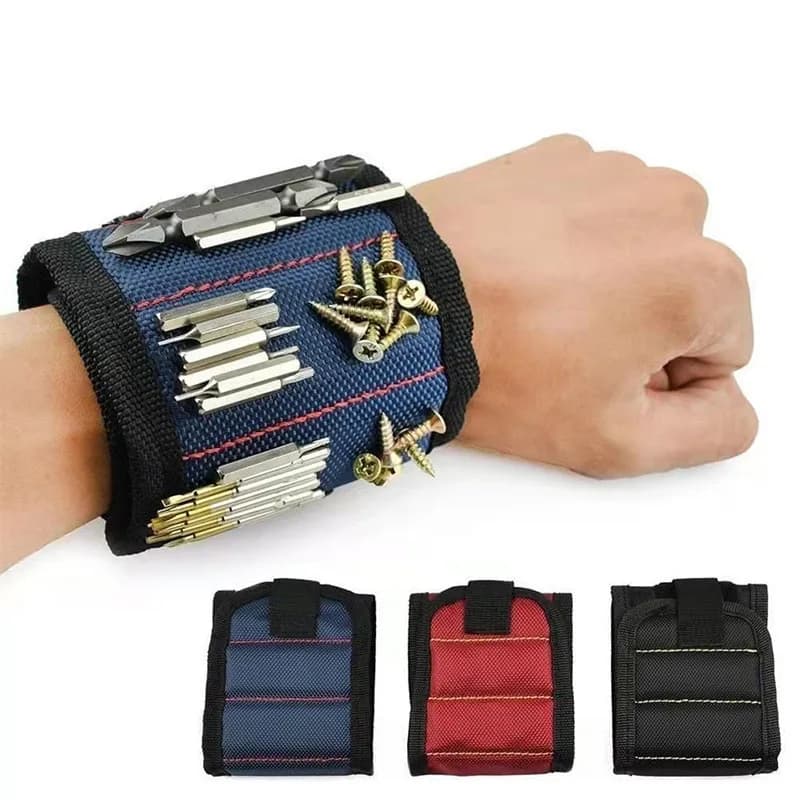 Magnetic Wrist Strap with Adhesive Backing, Velcro, Hardware Tools, Screwdrivers, Screws, Magnetic Absorption, Wrist Strap