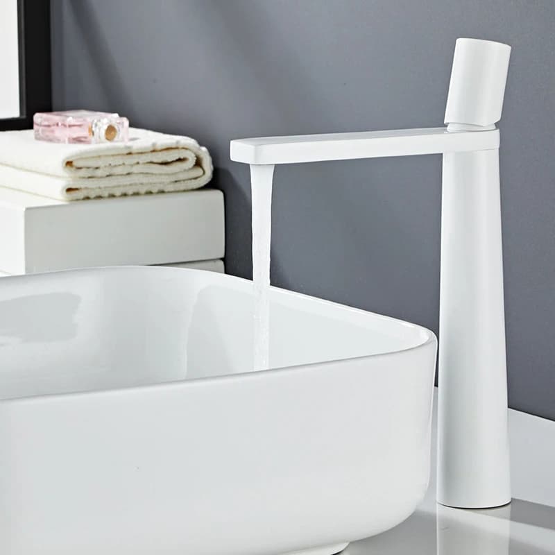 Rubinetto per lavabo bianco Rubinetto per lavabo nero/cromo nero/cromo/bianco Miscelatore per lavabo Rubinetto per lavabo monocomando caldo e freddo
