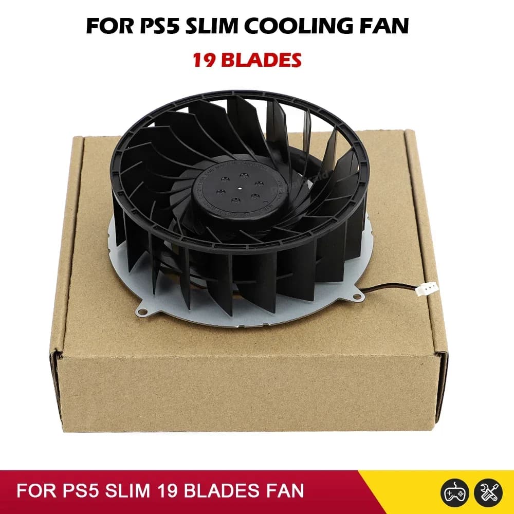 Ventola di Raffreddamento Interna Originale per Console PS5 Slim, Accessorio Sostitutivo, Ventola Dissipatore di Calore DC12V 1.69A 19 Pale, Ventola di Raffreddamento CPU
