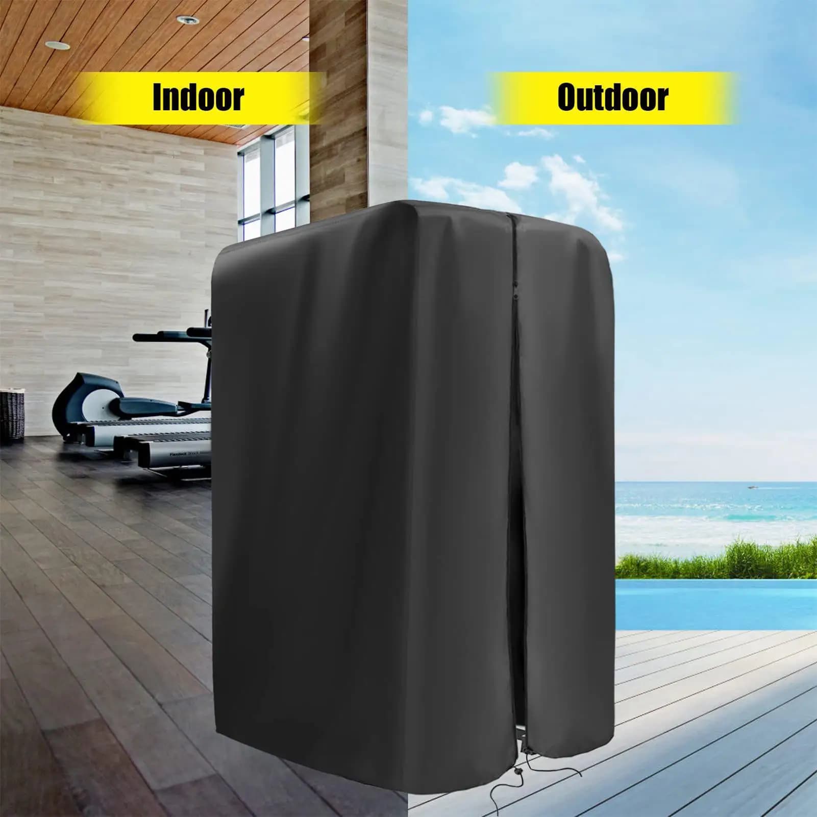 Pull up Station Cover with Adjustable Drawstring Premium Multifunction Protective Cover for Gym Equipment Waterproof
