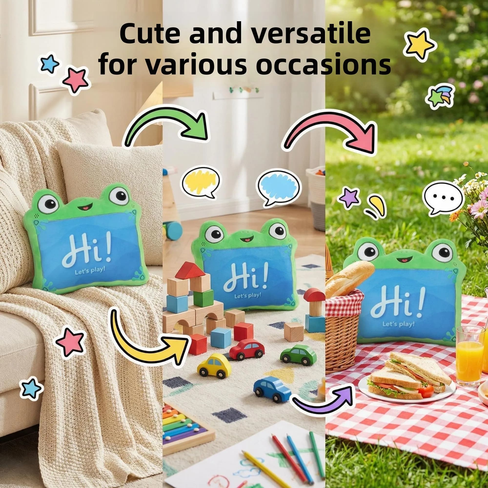 Toy Story 5 Lilypad Cartoon Frog Plush Doll Pillow Stuffed Cushion Toy Soft Lily Pad Stuffed Cushion Toy for Home Decoration