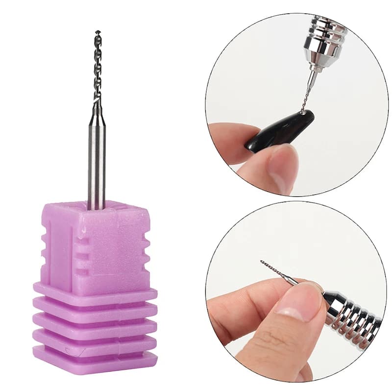 Testa di molatura per perforazione delle unghie Punte per trapano per unghie in acciaio al tungsteno Strumento per manicure Accessori per lucidatrice Nai