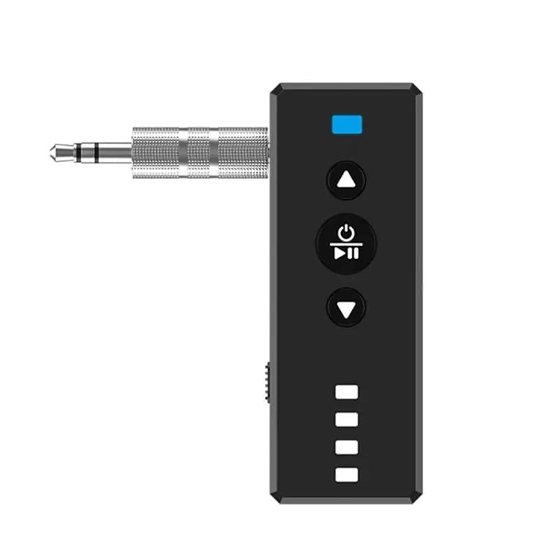 JABS-Bluetooth Audio Transmitter Receiver MP3 TF Card Play Adattatore per scheda wireless 3,5 mm AUX Musica stereo con display del microfono