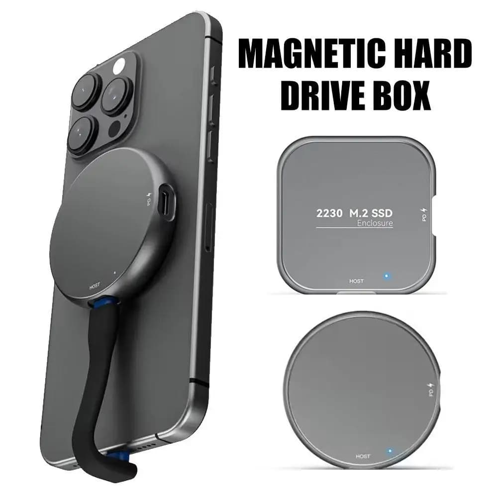 Custodia magnetica per SSD M.2 NVMe 2230 Custodia per disco rigido esterno mobile USB 10Gbps PD Type-C per Steam Deck/tablet
