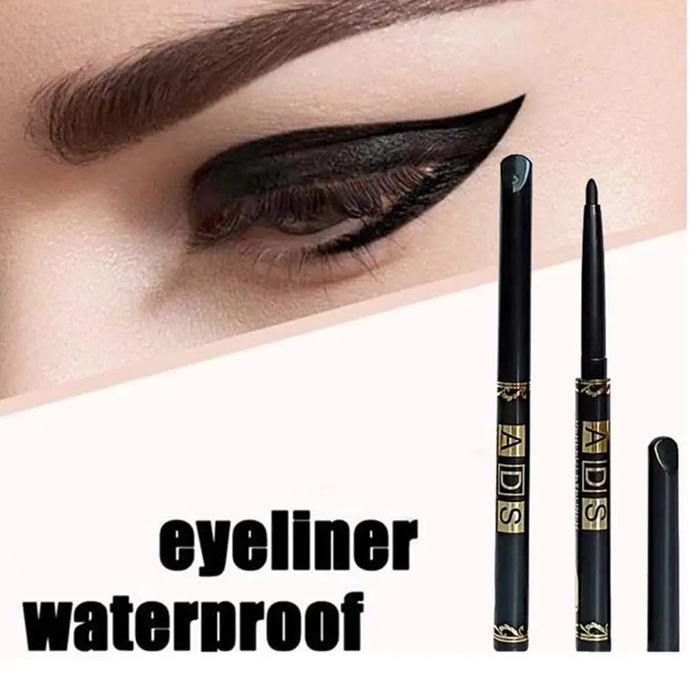 Eyeliner Pencil Waterproof Long Lasting Smudge Proof Sweat Resistant Liquid Gel Eye Liner Pen Stamp Bold Eyes Cosmetics