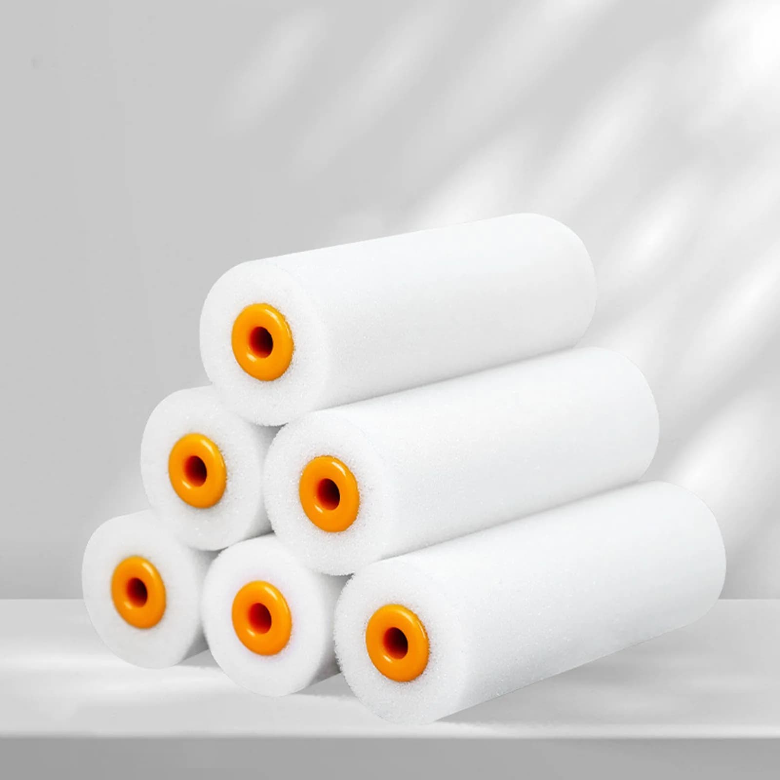 10 Pack High Density Foam Roller 4 Inch Reusable Art Craft Paint Roller No Lint Shedding for Wall Cabinet Painting Door Frame