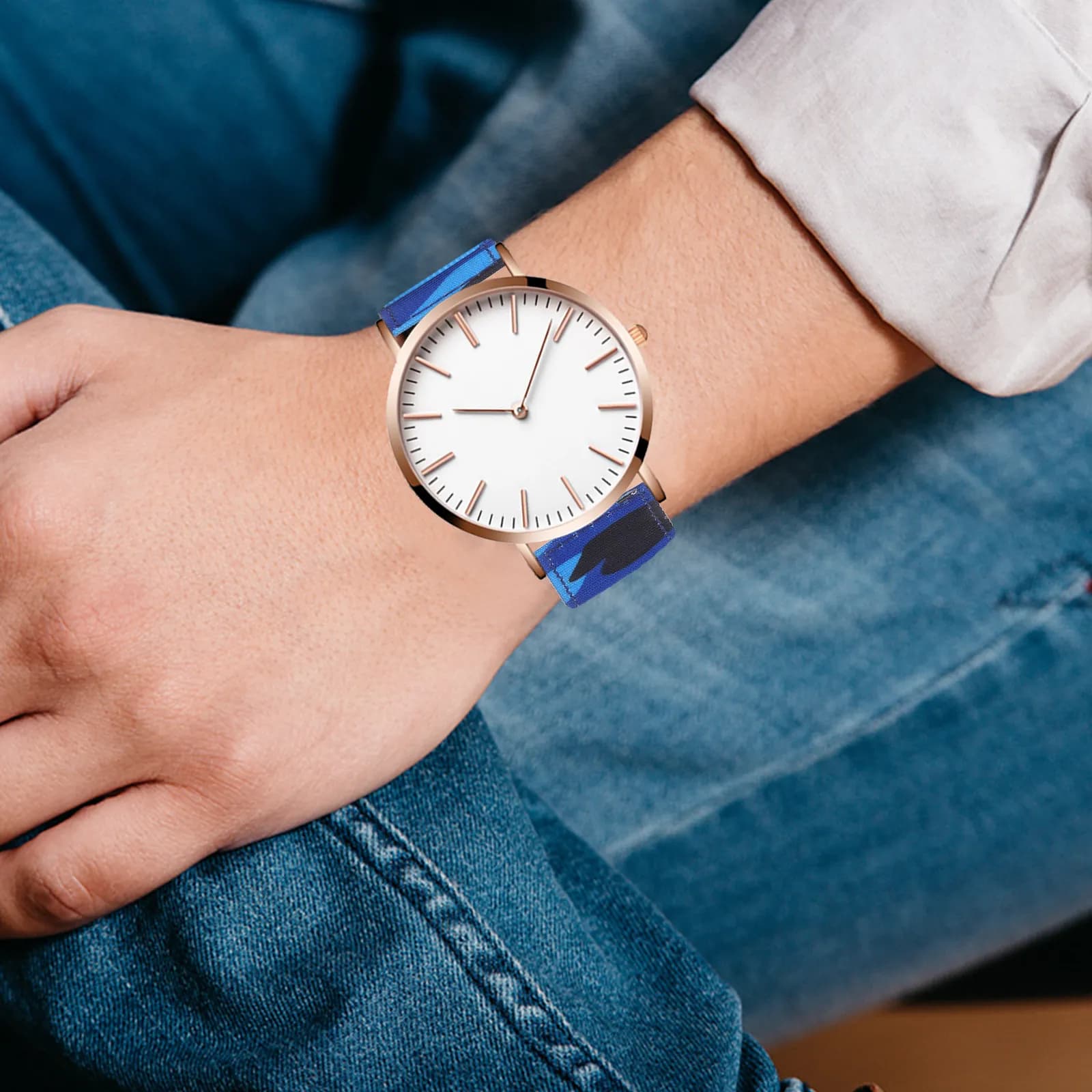 Cinturino in nylon mimetico, cinturino di ricambio morbido e resistente, fori regolabili, cinturino traspirante per uomo e donna, accessori per orologi