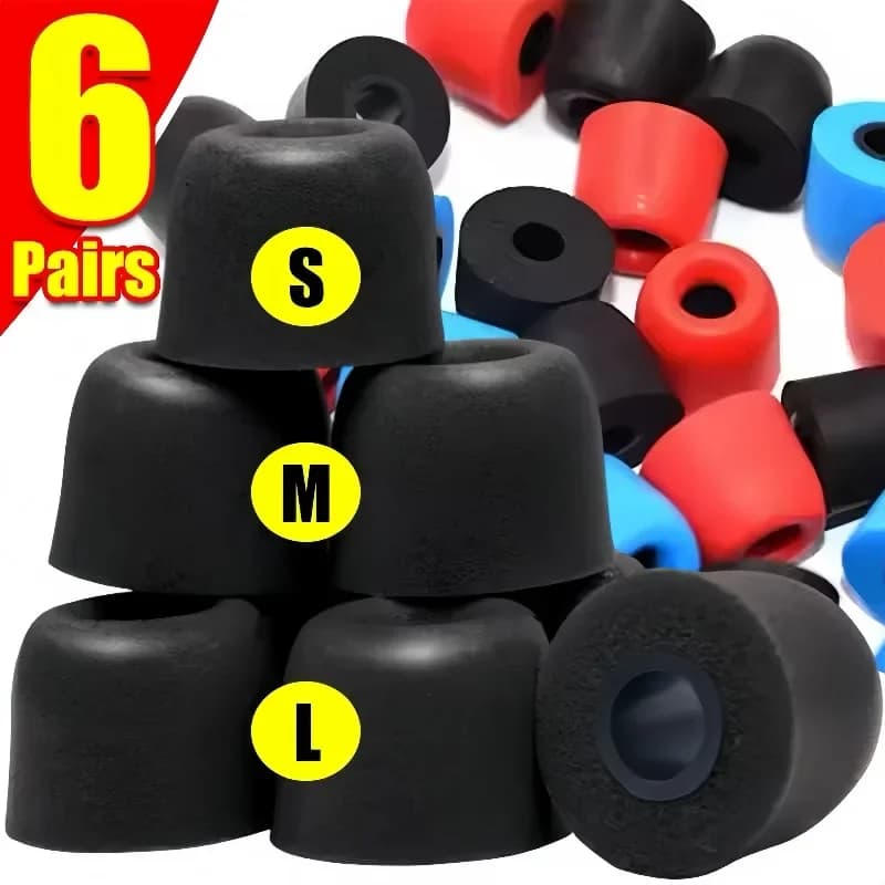 Ear Tips Memory Foam Sponge for 4.5mm in-Ear Earphone Noise Reduction Comfortable Eartips Replacement Earbuds Cover Accessories