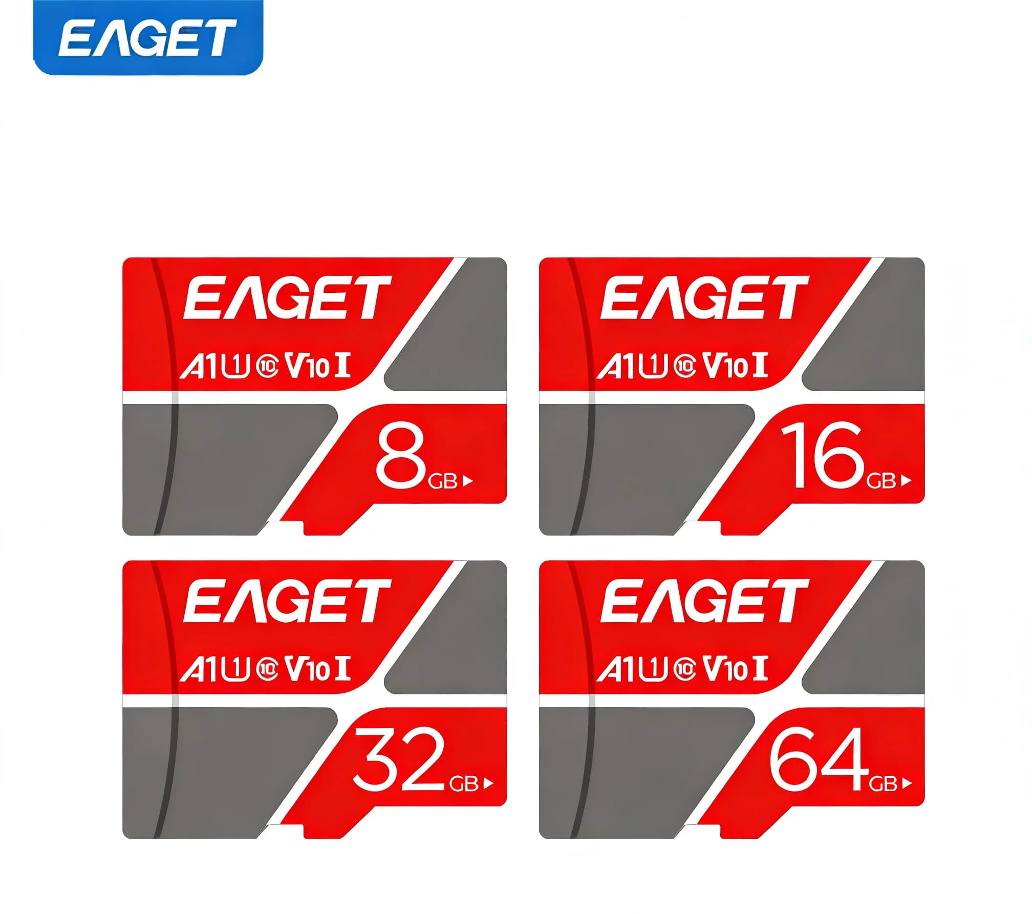 Scheda di Memoria Eaget T1 8GB 16GB 32GB 64GB, Scheda TF SD Classe 10 UHS-1, Scheda Flash 64GB 32GB