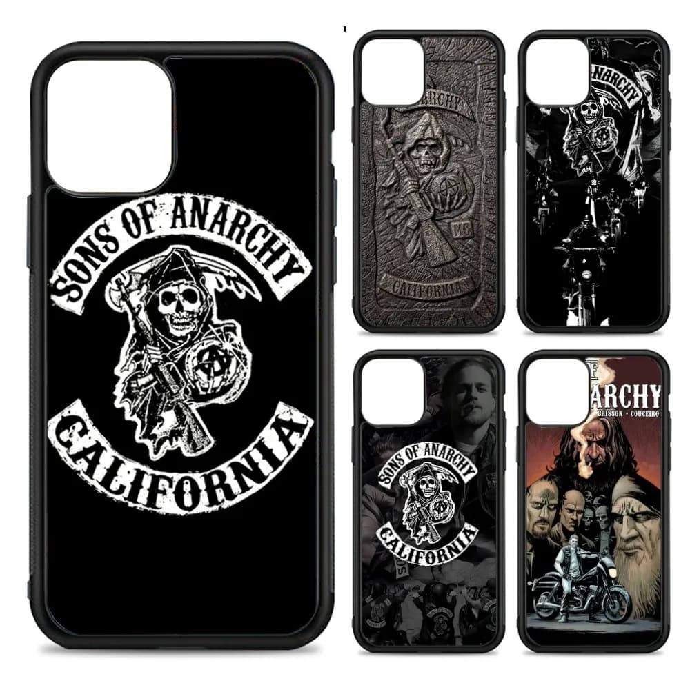 Sons Of Anarchy TV Custodia per telefono in silicone PC + TPU per IPhone 11 12 13 14 15 16 Plus Pro Max Cover