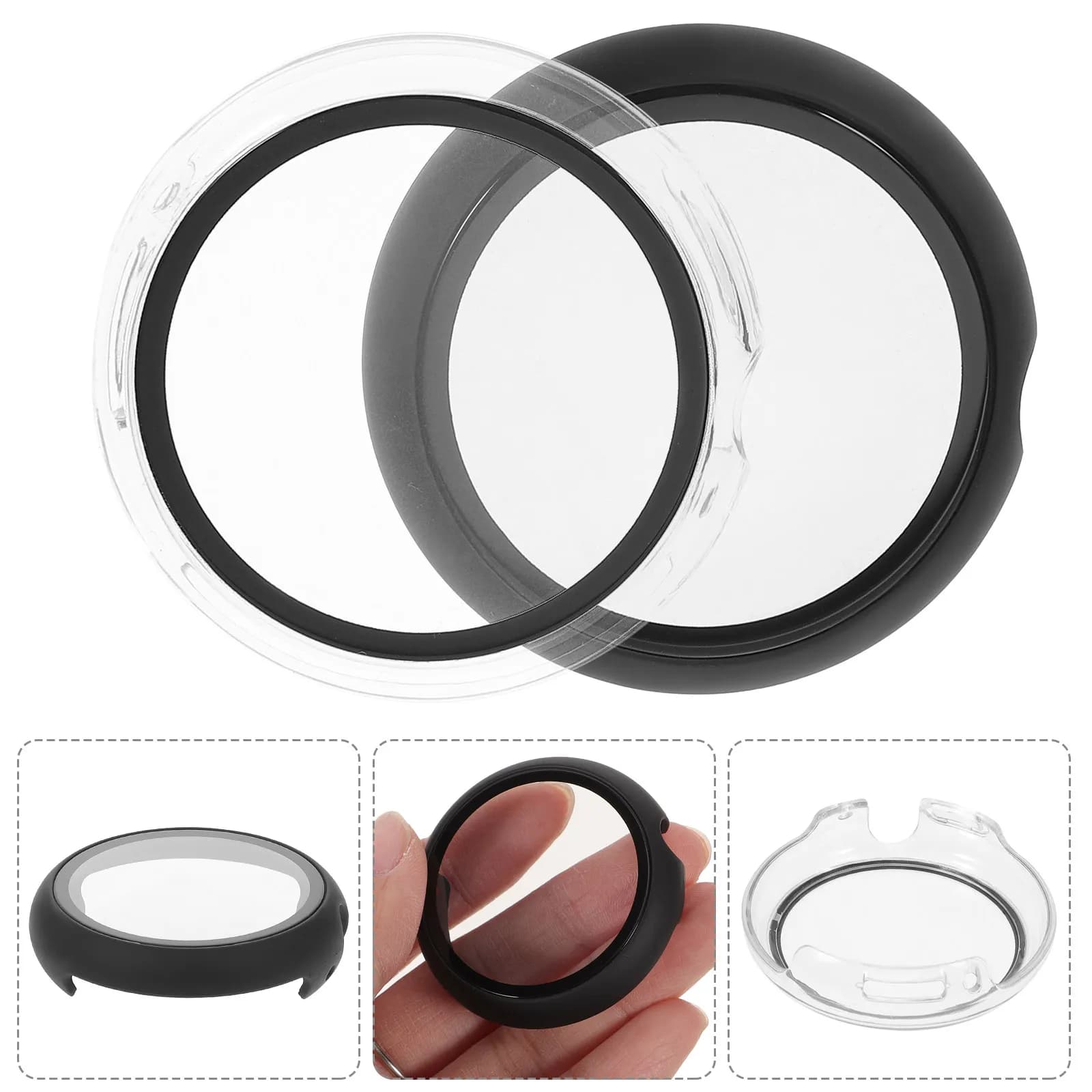 2 pezzi di copertura protettiva per orologio, protezione completa, custodia per smartwatch leggera, antiurto, resistente ai graffi