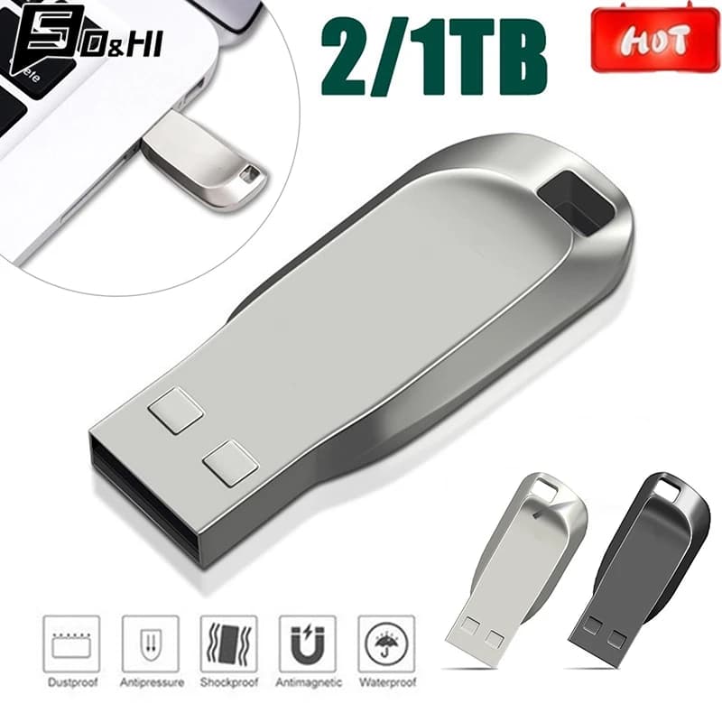 1 pz Usb 3.0 2TB Pen Drive in metallo 1TB Cle Usb Flash Drives Pendrive impermeabile TYPE-C Memoria Usb Flash Disk Stick