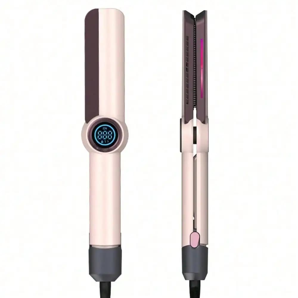 Hair Straightener, Cold‑Air Wet‑Dry Styling Flat Iron, Negative Ion Function, Gentle Styling Help Maintain Smooth Shine, Portable Hair‑Care Styling Tool for Women