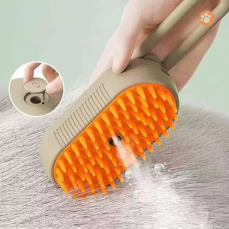 Spazzola Massaggiante Spray per Gatti e Cani, con Bottone Singolo, Spray a Vapore, Pieghevole, Rotante, per la Rimozione dei Peli e il Bagno # Strumenti per la pulizia degli animali domestici