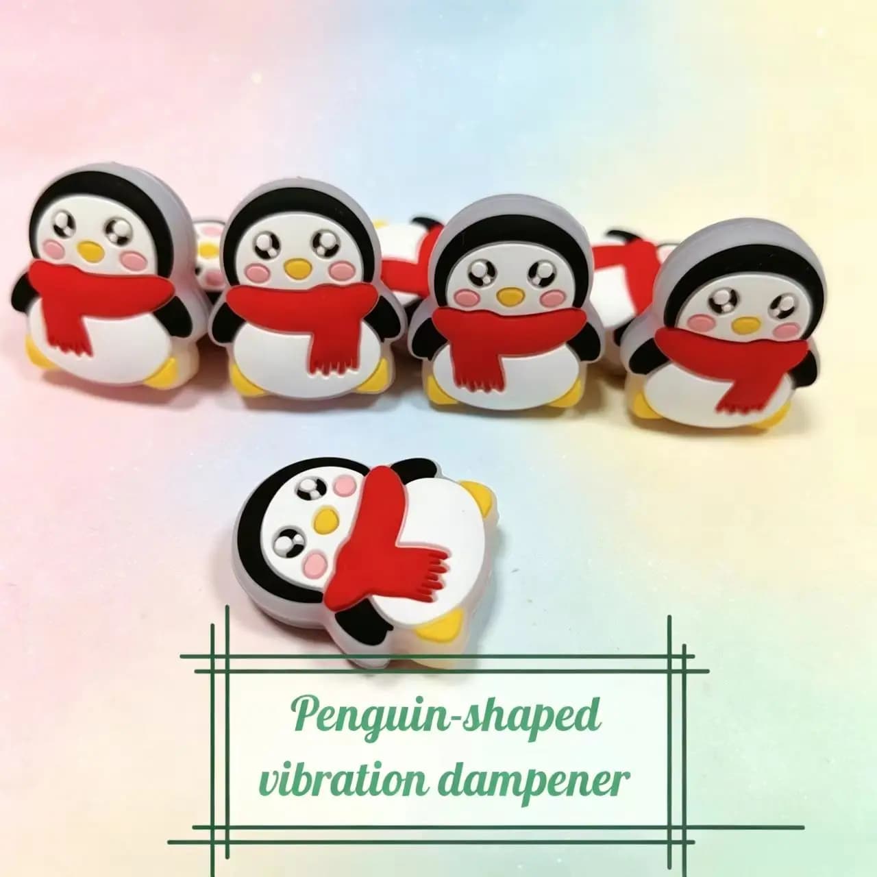 New Penguin-shaped Silicone Vibration Dampener for Tennis, Badminton and Squash Rackets