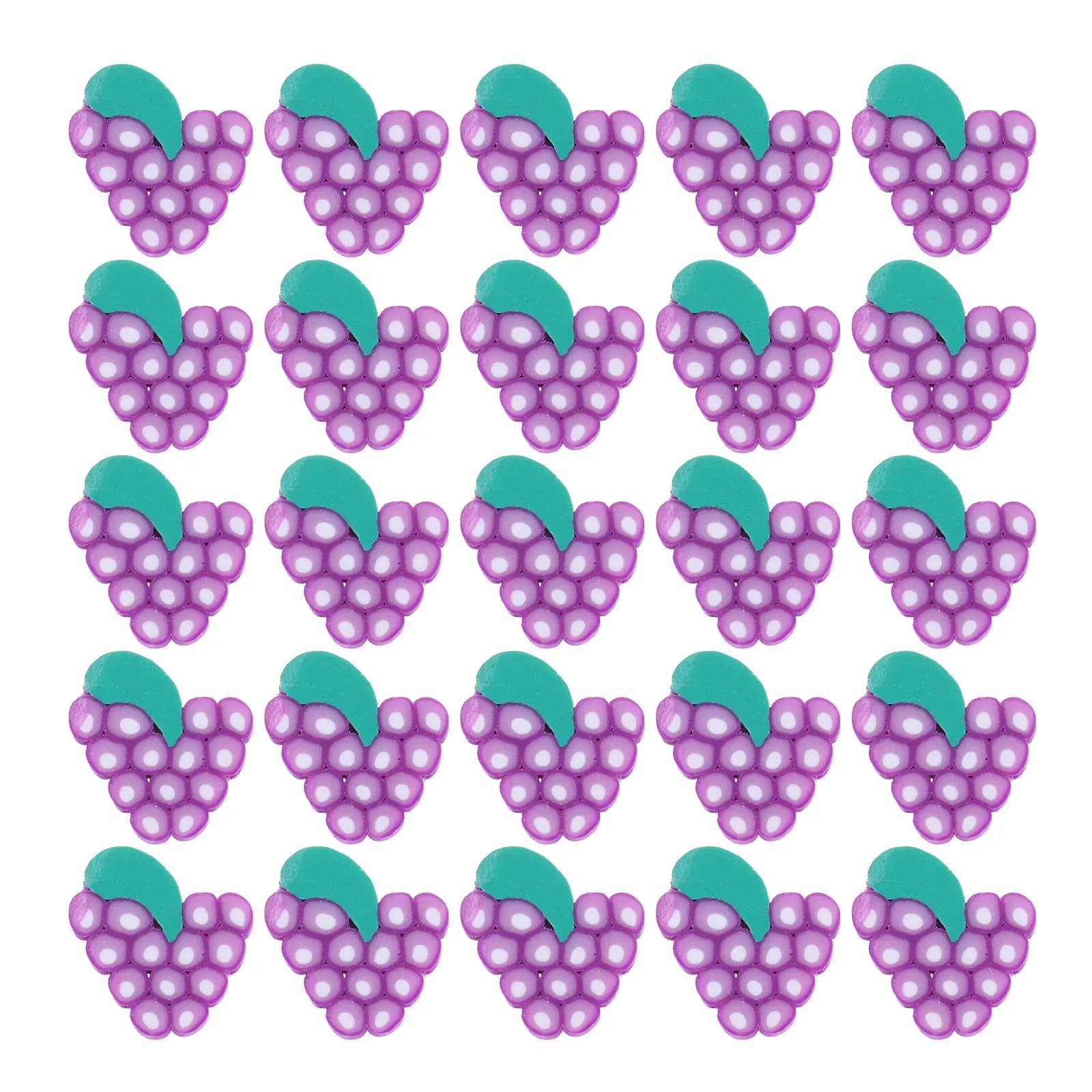 100 Pezzi Perline Morbide in Argilla Polimerica a Forma di Frutta, Mini Perline Distanziatrici a Forma di Grappolo per Creazione di Gioielli, Braccialetti, Collane, Forniture per Artigianato Fai-da-Te