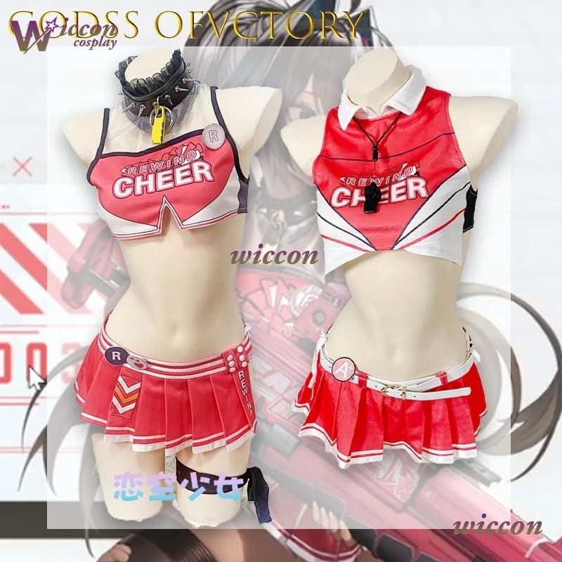 Bay Clay Costume Cosplay Gioco autentico GODSS OFVITORY Replica Anime Outfit Holiday Edition Sexy Cheerleader Team Party Kawaii