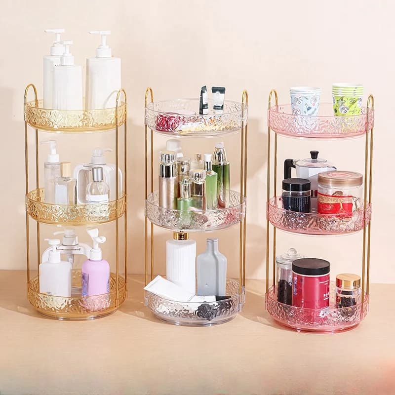 1pc accessibile scatola di immagazzinaggio di cosmetici rotanti di lusso Desktop pennello per trucco di fascia alta tubo di stoccaggio rossetto cosmetici Dressing Tabl
