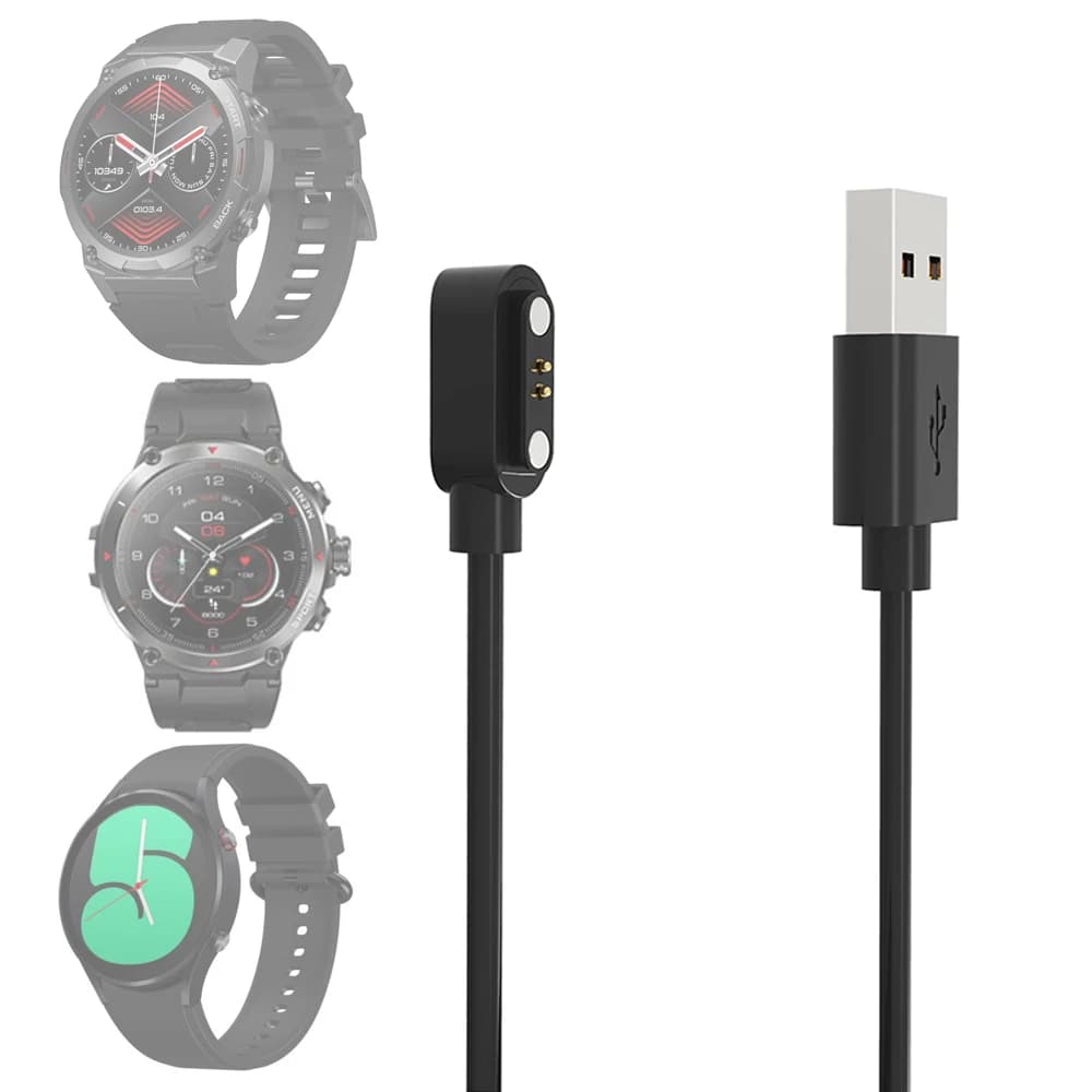 Smartwatch Dock Adattatore per caricabatterie Cavo di ricarica USB per Zeblaze Vibe 7 Pro/Lite/Stratos 2/Ares/GTR/GTS 3 Plus Smart Watch Charge