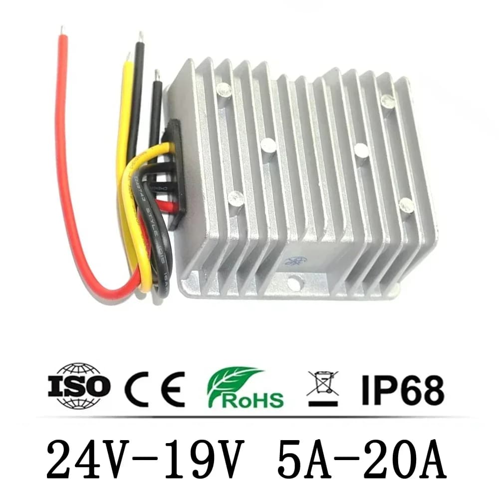 Convertitore buck DC DC da 24 Volt a 19 Volt da 24 V a 19 V 5A-20A Regolatore di tensione Convertitore step down Alimentatore per laptop per auto
