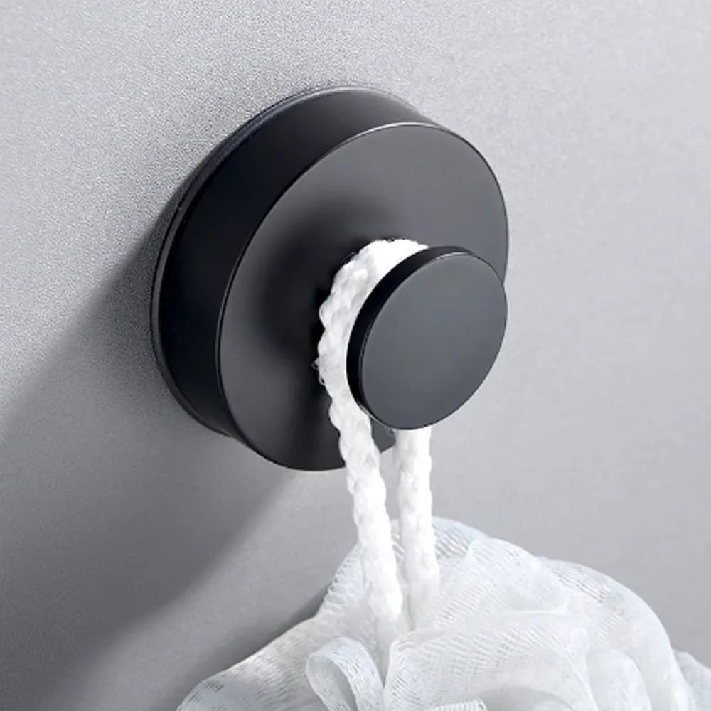 Ganci a ventosa sottovuoto nero/bianco Punch Free Bath Sucker Hook gancio a parete appendiabiti cucina in vetro ganci da bagno per borsa asciugamano
