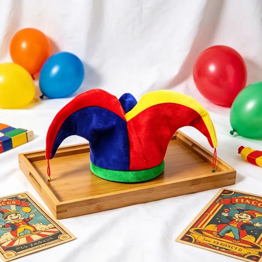 Lovely Multicolor Clown Hat 3 Points with Bells Halloween Party Hat Funny Design Triangle Shape Circus Cap Halloween Celebration