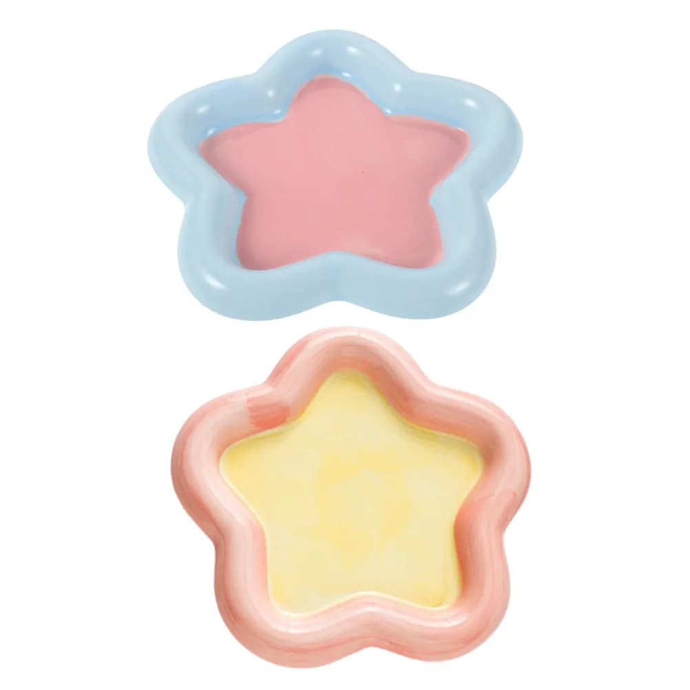 2 Ciotole in Ceramica per Animali Domestici, Design Antiscivolo e Stabile per Cibo Secco e Umido, Piatti per Alimentazione di Cani e Gatti, Ciotole in Ceramica per Acqua