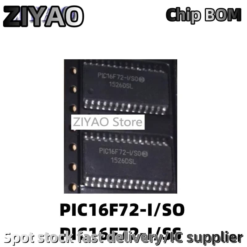 5PCS PIC16F72 PIC16F72-I/SO PIC16F72-I/SS Microcontrollore flash a 8 bit SOP-28