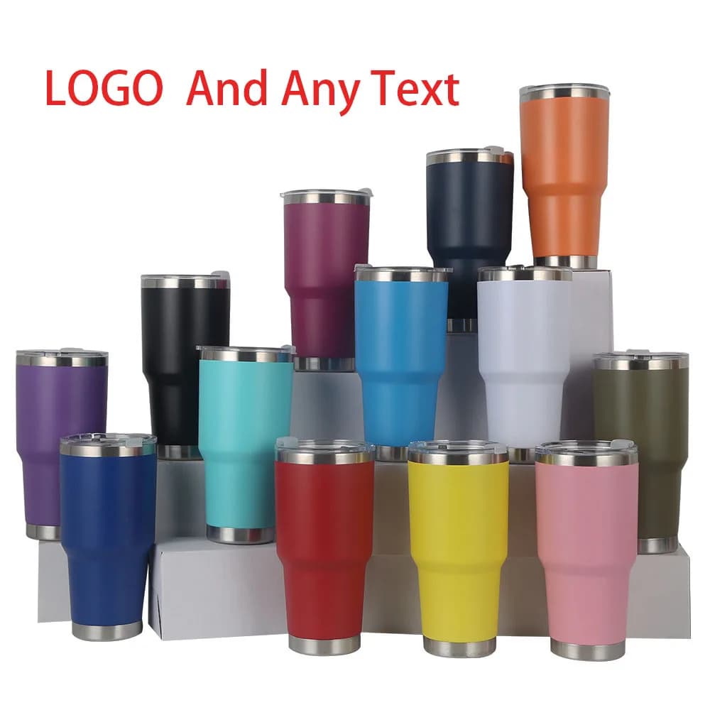 LOGO personalizzato Testo 30 OZ Boccette per birra sottovuoto all'ingrosso tazza Thermos per auto termo termos bottiglia d'acqua Bicchiere Tazza Bottiglia d'acqua sottovuoto