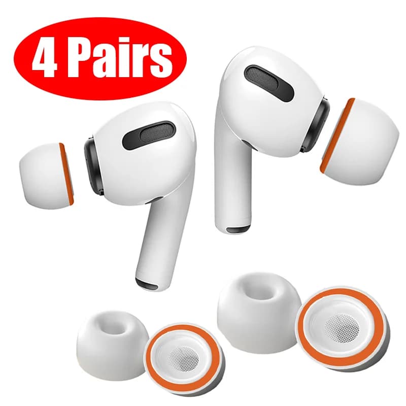 For AirPods Pro/Pro2 Memory Foam Soft Silicone Replacement EarCap Tips AirPods Pro Case Ear Pads