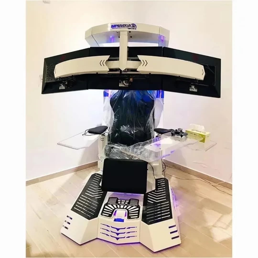 Ingrem Imperator Miglior supporto ergonomico 3 schermi IW-J20 Veryon Sedile personalizzato Sedia per PC da gioco per computer con cuscino per massaggio termico