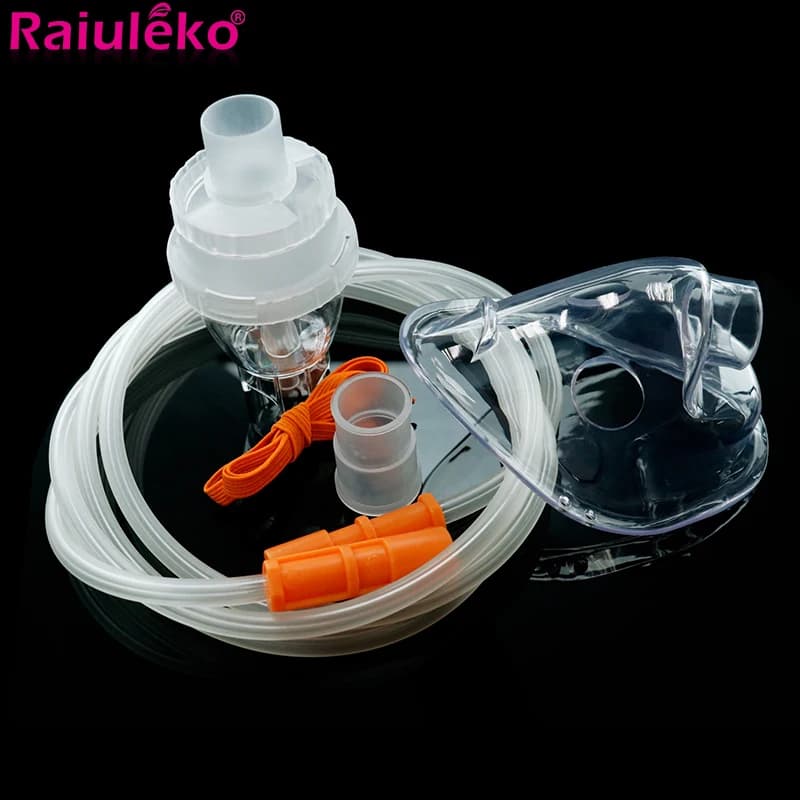 SALA RESPIRARE Comp Compressore Nebulizzatore Nebbia Famiglia Tazza Bocchini Figlio Adulto Maschera Inalatore Set Accessori