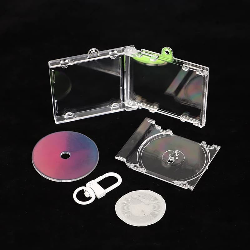 Ciondolo per album commemorativo periferico da 5,3 * 4,5 cm NFC vuoto mini custodia per CD ciondolo portachiavi fai da te zaino regalo di fascino
