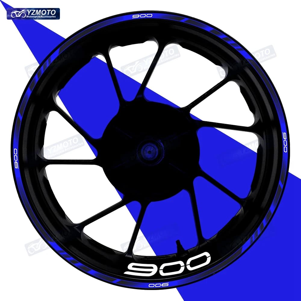 For Z900 Motorcycle 17 Inch Front Rear Wheel Racing Sticker Decal Reflective Waterproof Decorative Hub Stripe Rim Stickers