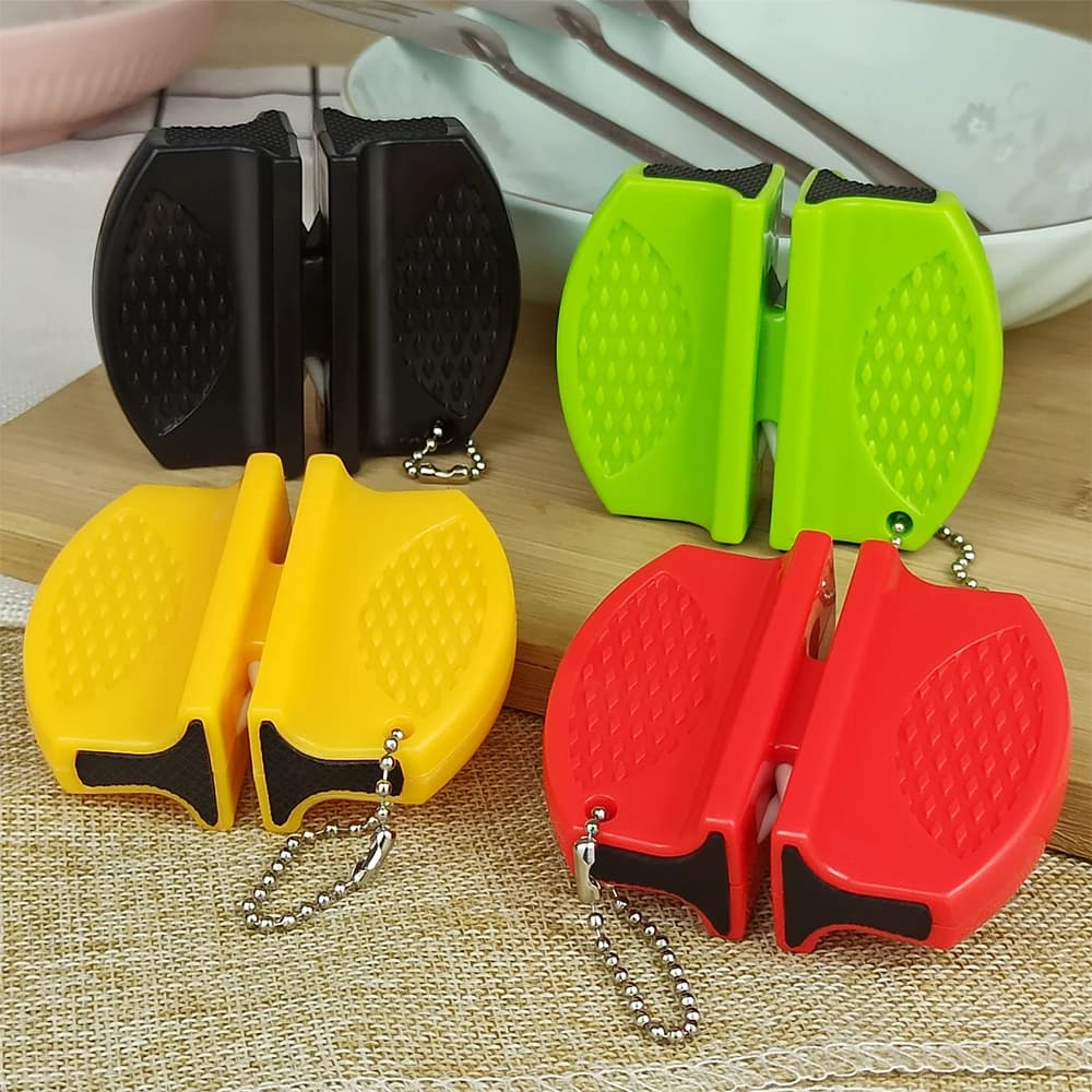 Portable Knife Sharpener Tourist Kitchen Tools Camping Pocket Manual Sharpening Grinder Sharpen Kitchen Knives Scissors Gadgets