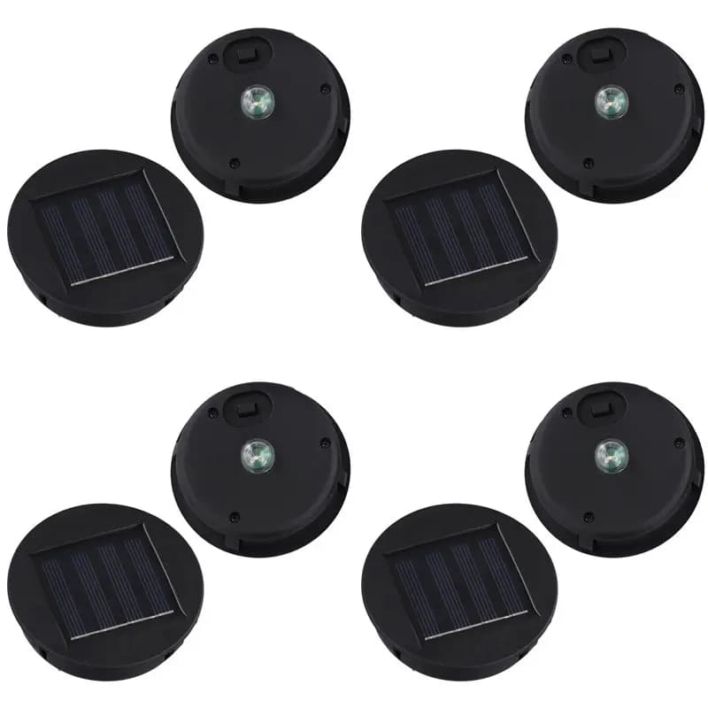 ABXF-8 Pack Solar Lights Replacement Top Solar Panel Lantern Lid Lights , Lantern Light Replacement , Garden Patio Decor