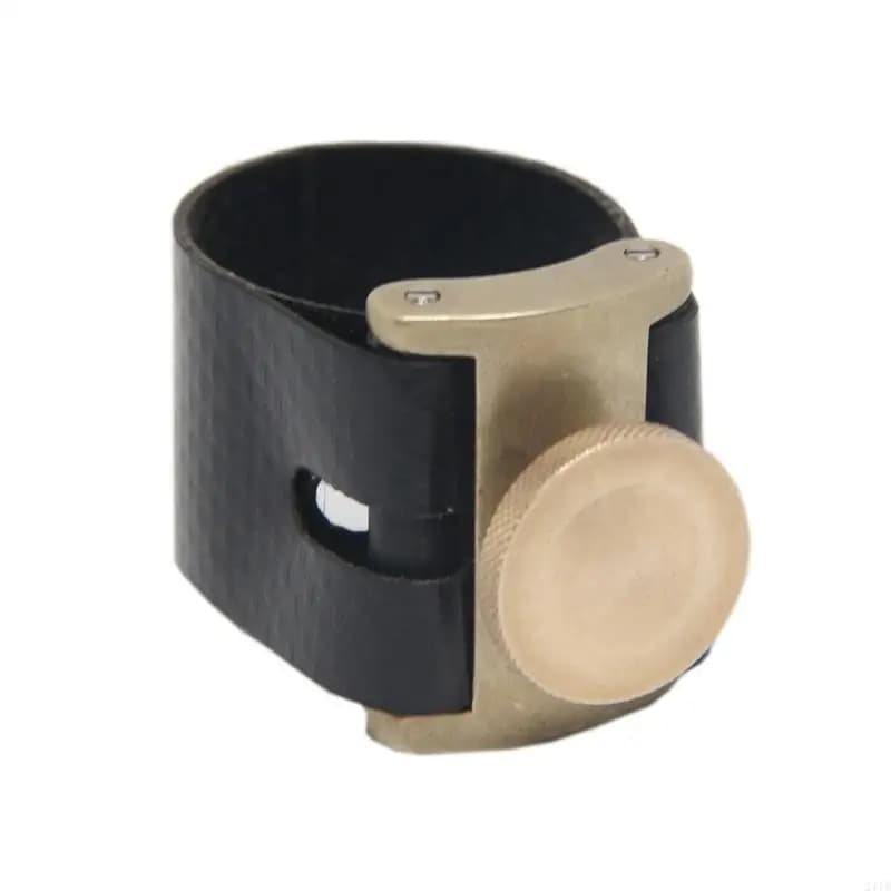 Alto Saxophone Clarinet Mouthpiece Ligature Saxophone Clip PU Leather Ligature Single Screw Fastener Clip Mouthpiece Ligature