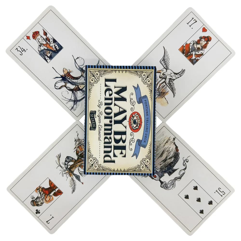 Forse Lenormand Cards Oracle A 52 Tarot Visioni inglesi Divinazione Edition Simpatico mazzo Borad Giochi di società