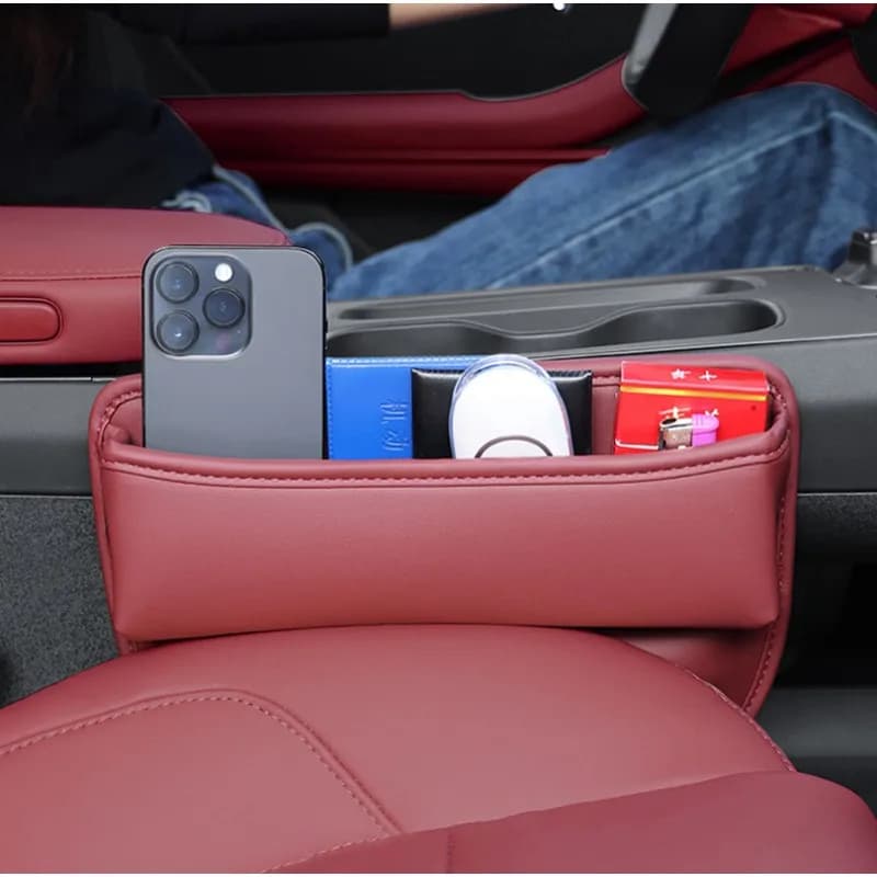Per Hyundai Grandeur GN7 KONA Elettrico SX2 2023 ~ 2025 Seggiolino Auto Gap Laterale Scatola di Immagazzinaggio Con Foro di Ricarica Organizer Caso Accessori